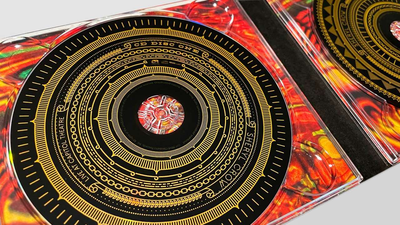 Sheryl Crow CD disc art, macro detail shot