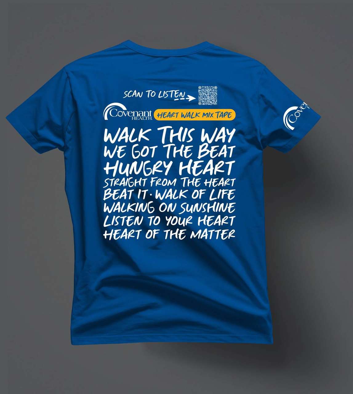 Covenant Health Heart Walk 2024 t-shirt, back