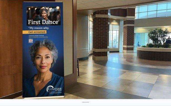 Covenant Health Screenings campaign in-facility banner