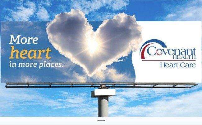 Covenant Health Heart campaign, clouds forming a heart