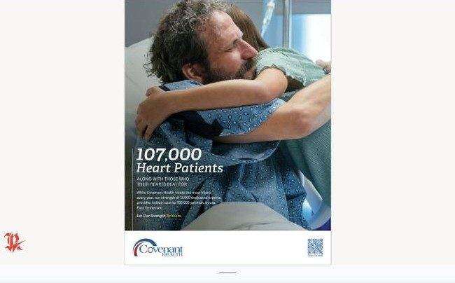 Covenant Health Numbers campaign, 107,000 heart patients statistic