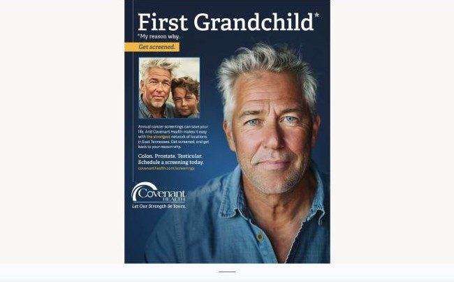 Covenant Health Screenings campaign, first grandchild creative