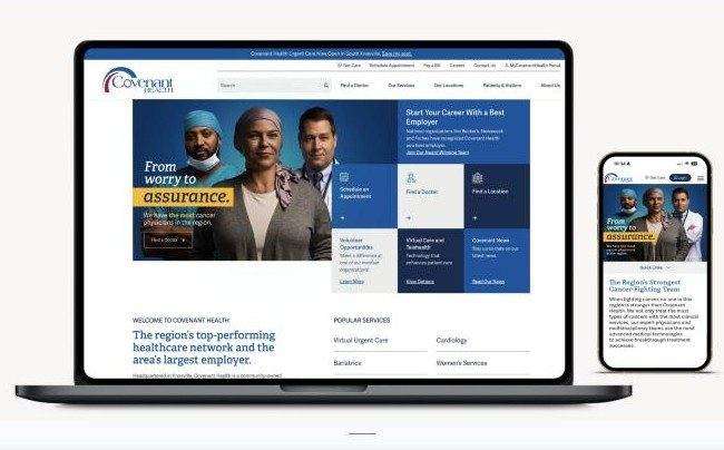 Covenant Health Oncology campaign website design