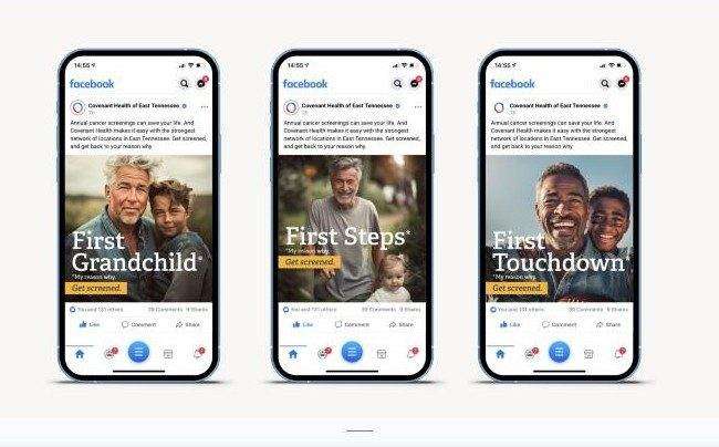 Covenant Health Screenings campaign social media creative