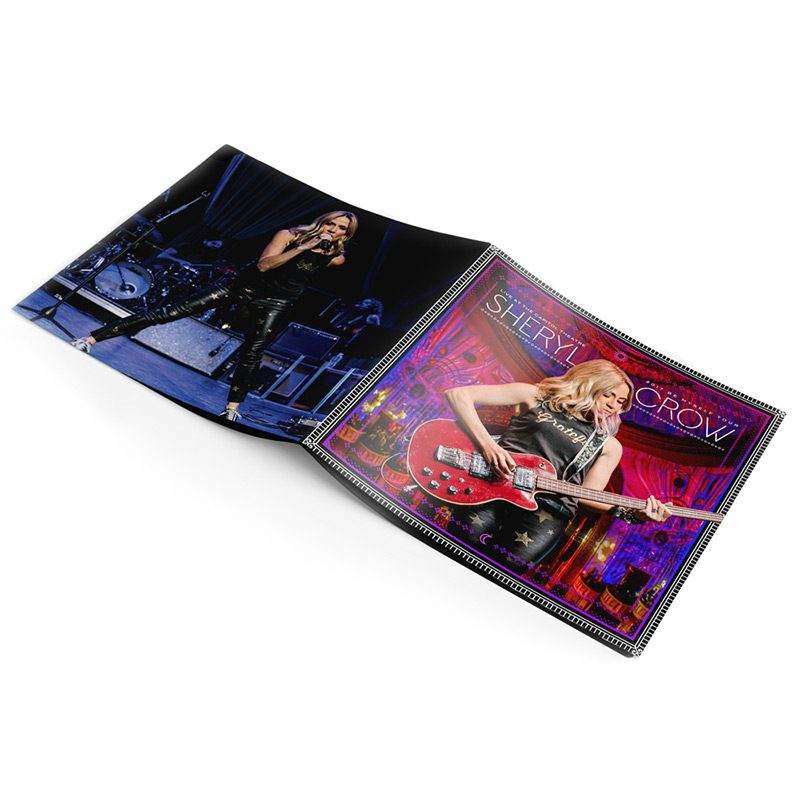 Sheryl Crow tour booklet spread, live performance photography