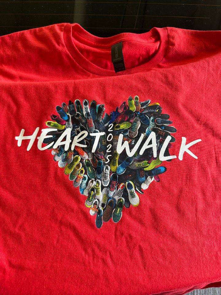 Covenant Health Heart Walk 2025 t-shirt, front