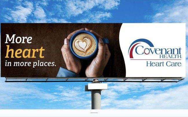 Covenant Health Heart campaign, latte art forming a heart