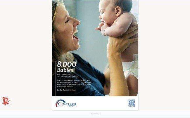 Covenant Health Numbers campaign, 8,000 babies statistic